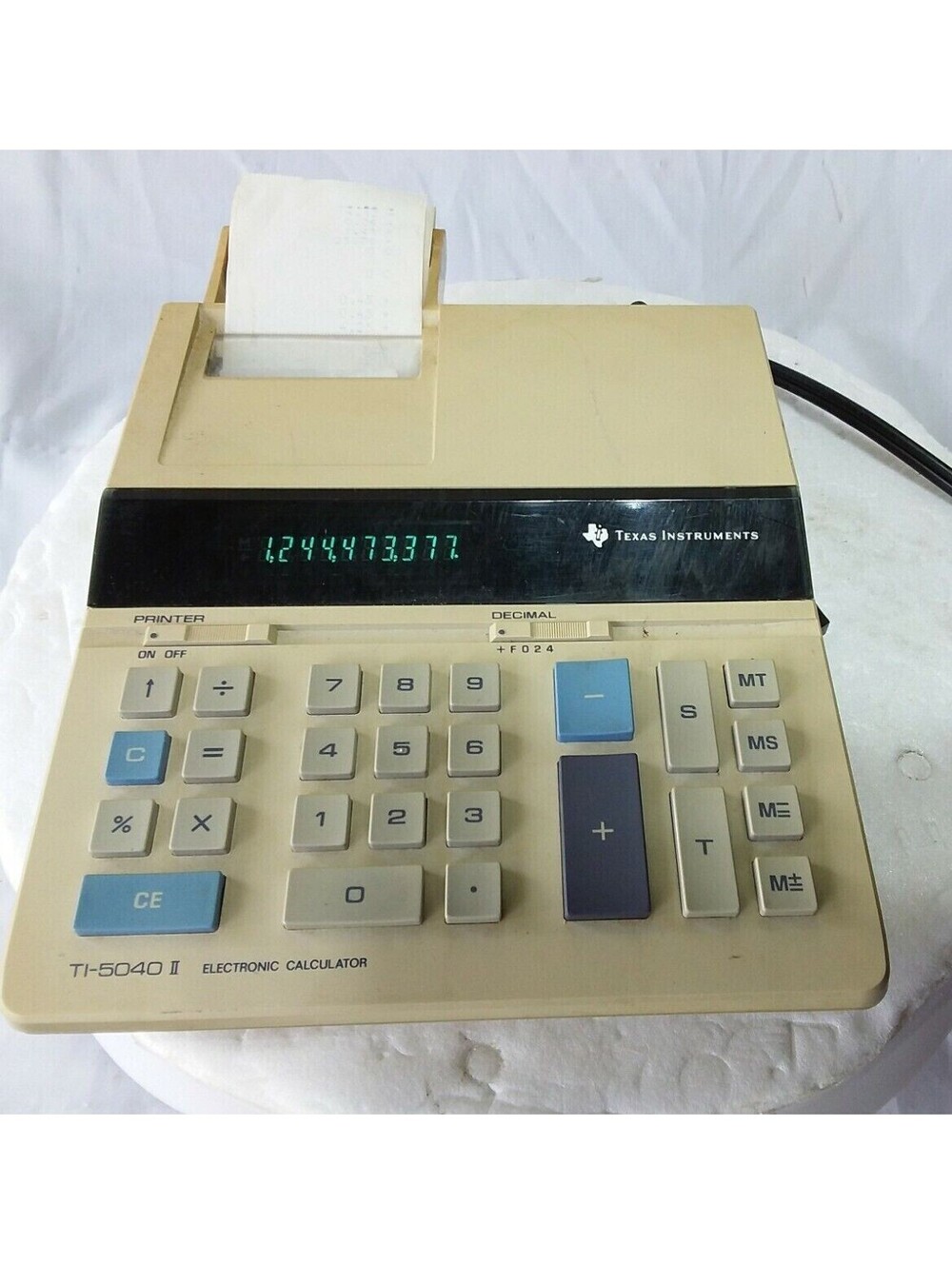 Texas Instruments TI-5045 II 12 Digit Printing Calculator Adding Machine